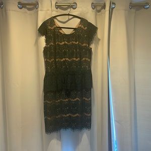 Anthropologie Lace Peplum Dress